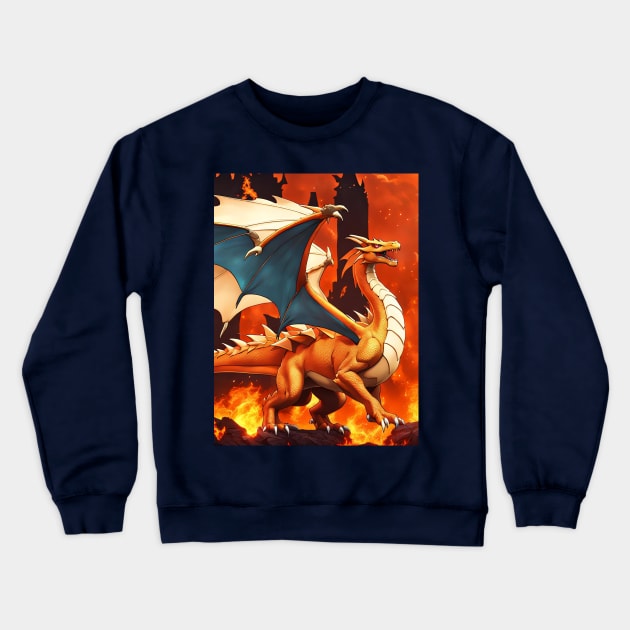 Fire-type Kanto starter Crewneck Sweatshirt by CodigoCero